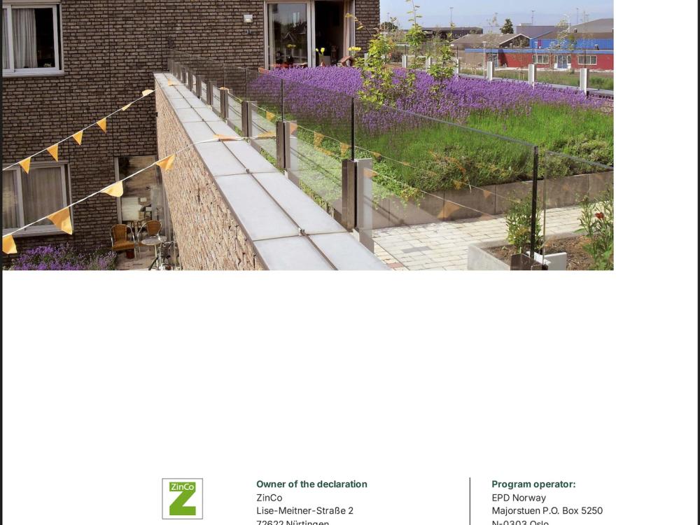 Environmental product declaration for the system build-up Heather with Lavender