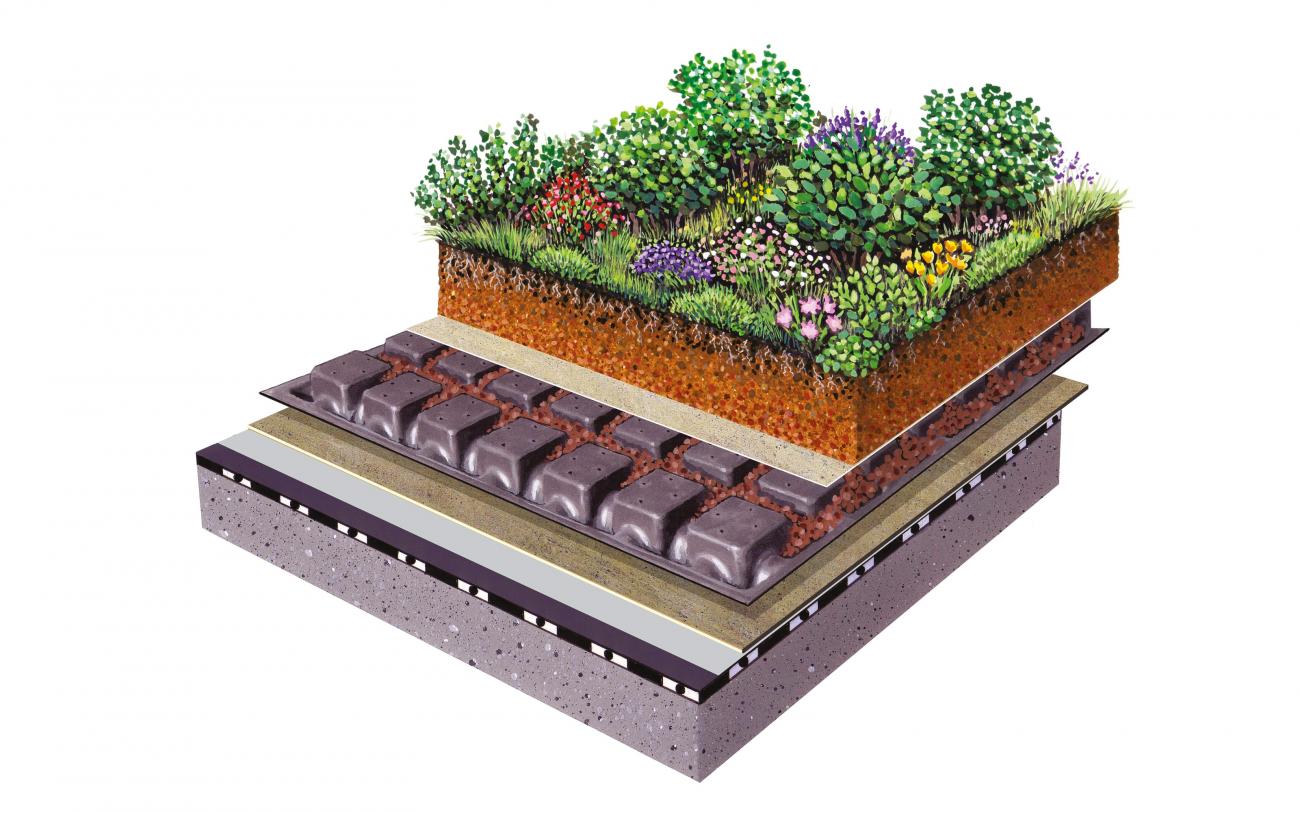 Drainage layers do play a key role for green  roofs  ZinCo 