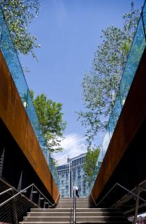 Stairways provide access to the The High Line