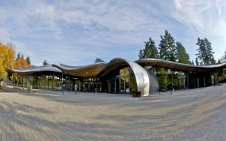 Building with undulating roof