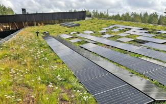 Green roof with solar energy